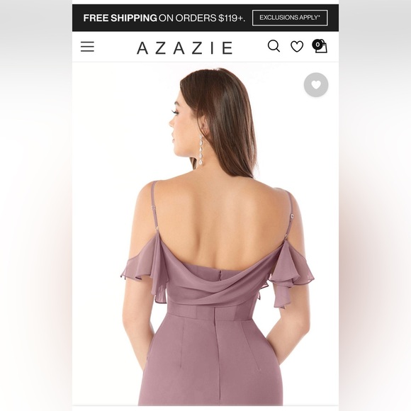 Azazie Emeralda Dusty Rose Bridesmaid Dress - Picture 5 of 11